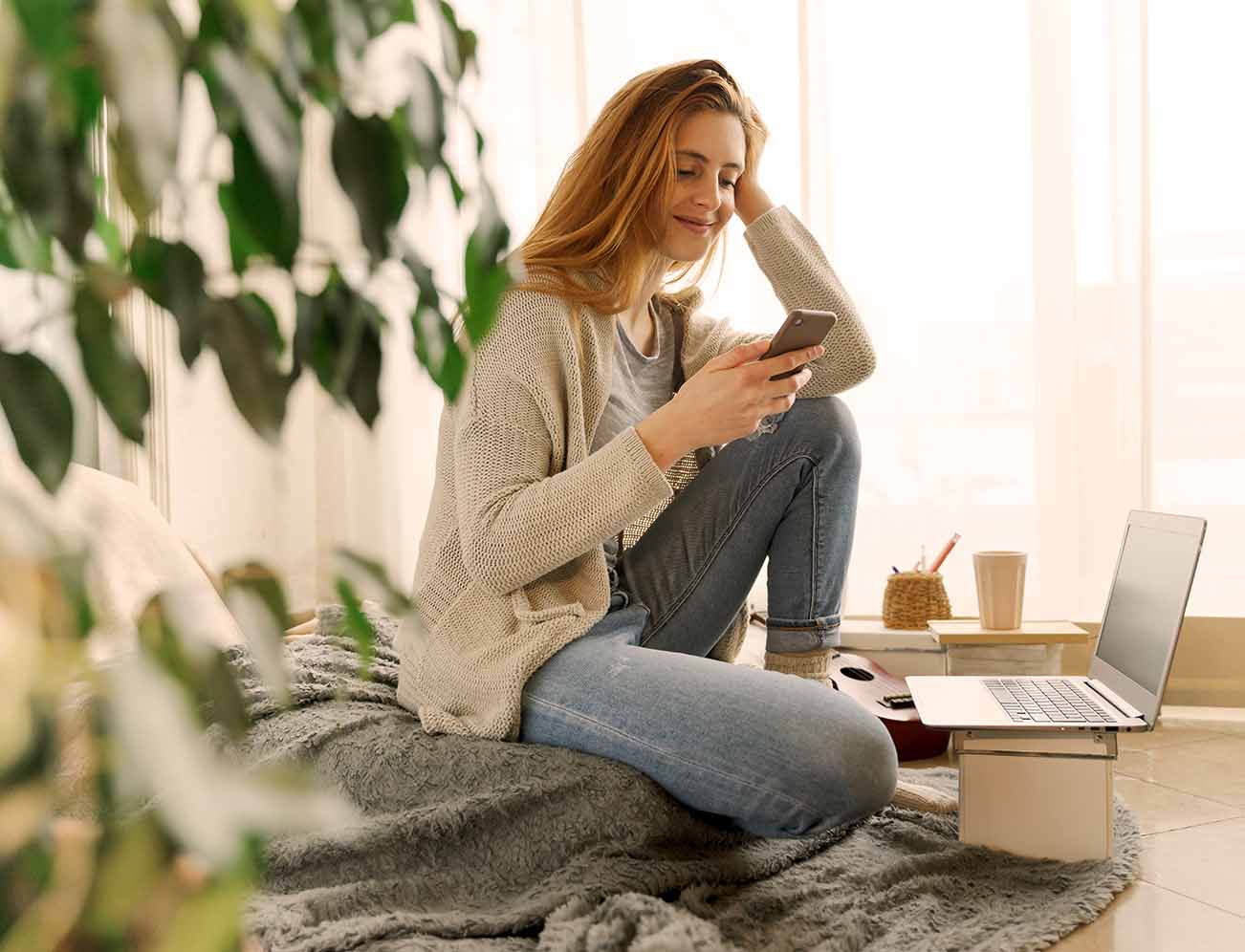 Boligsøgning online hjemme i privat bolig